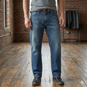 Vintage Levi's 559 Relaxed Straight Jeans Mens 36x30 Blue Mid Wash Denim Y2K